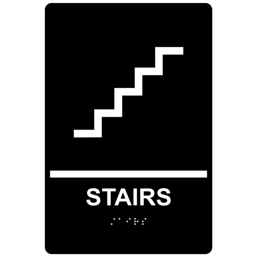 ADA Stairs Sign with 6-inch Pictogram and Clear Space